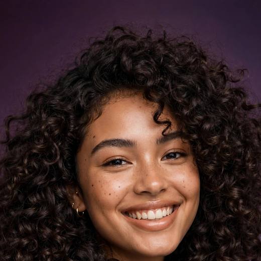 Cheveux bouclés volumineux